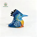 A Blue Hoopoe Bird Wood Sculpture