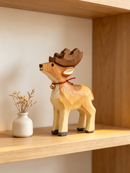 Geometric Wooden Deer