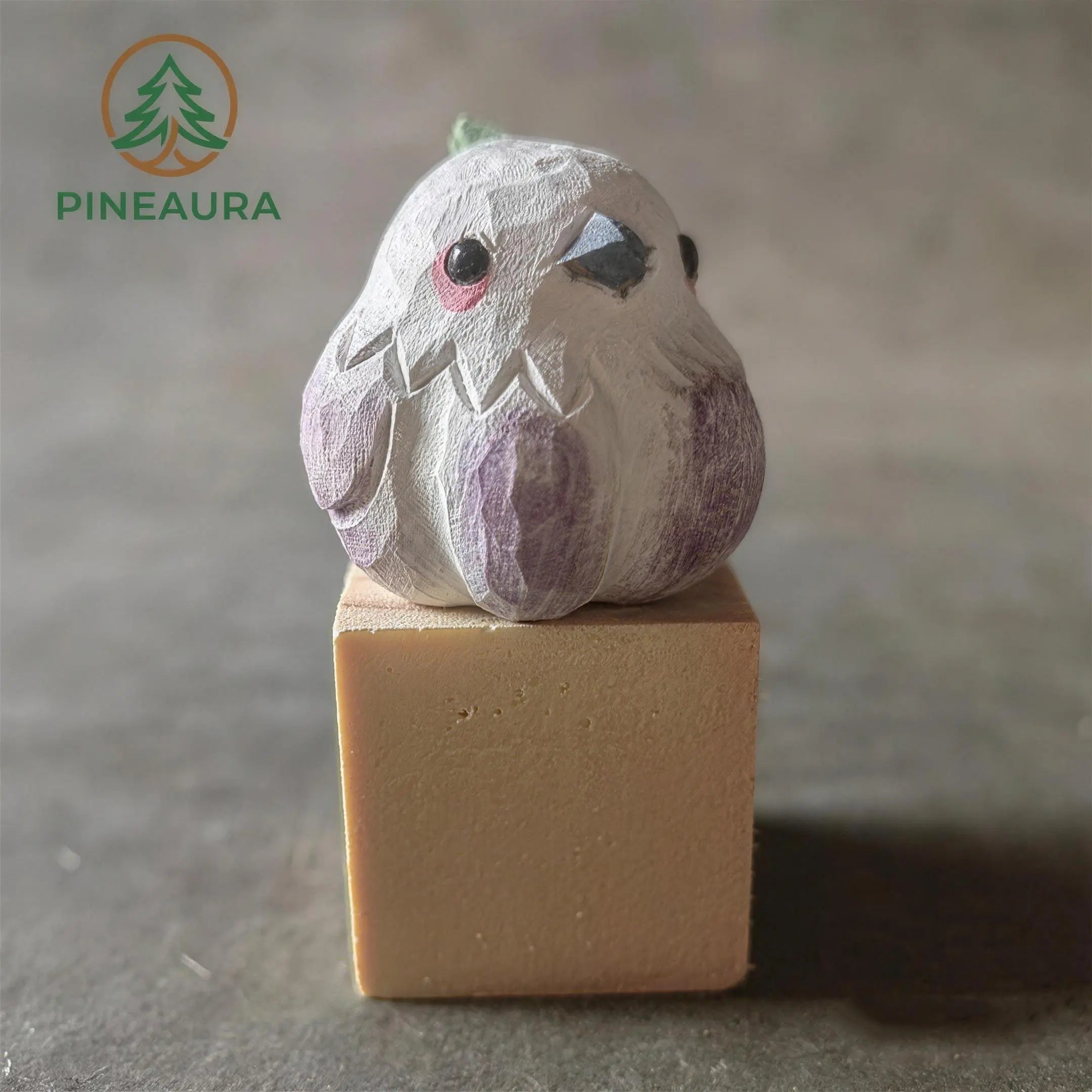 A Wooden Blue Bird Sculpture Named Lilac Hatcher