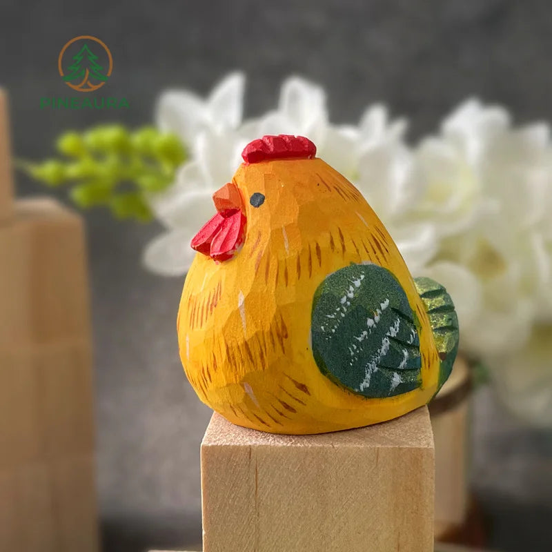 A Wooden Rooster Sculpture Called Doo
